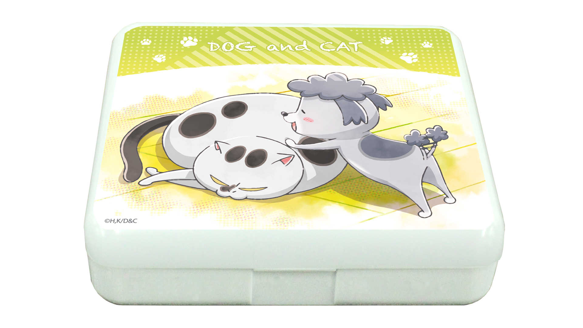 小物ケース（ラムネ付き）「犬と猫どっちも飼ってる毎日たのしい」01/犬くん＆猫さま